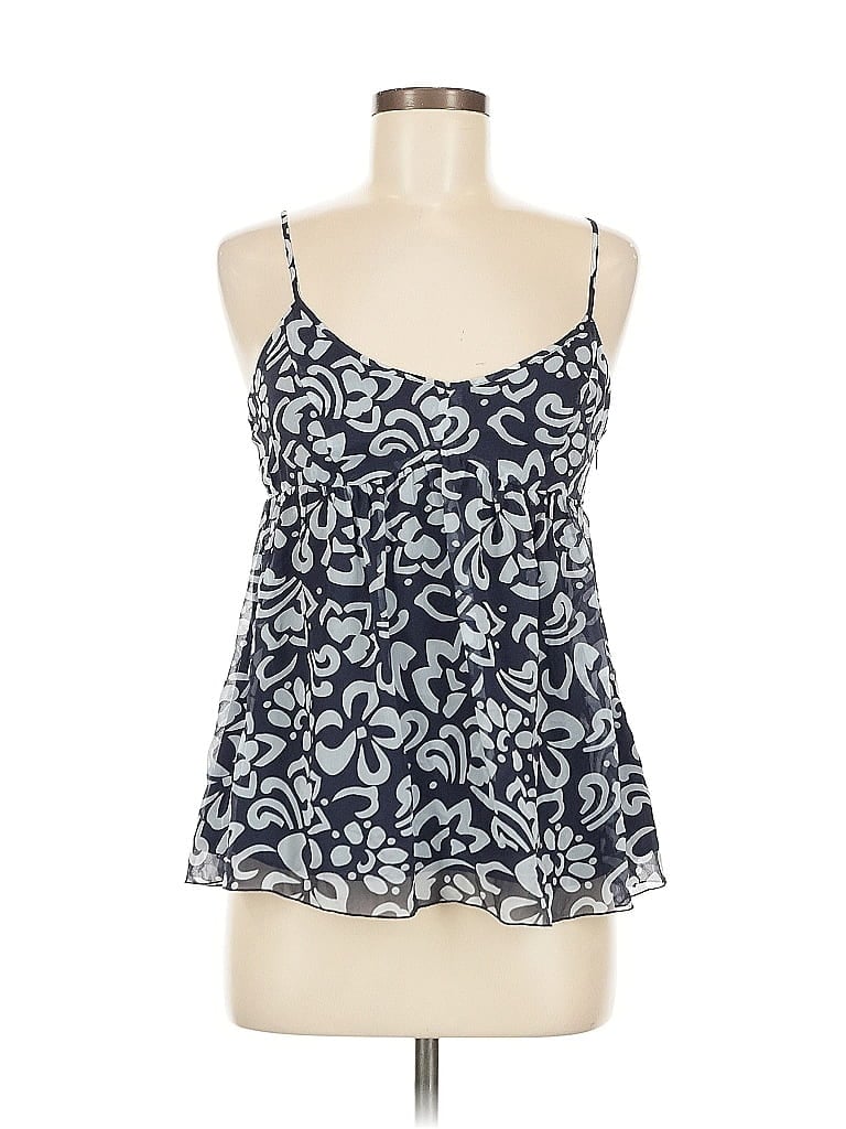 Pre-owned Inc International Concepts Sleeveless Silk Top Blue Halter Neckline Tops