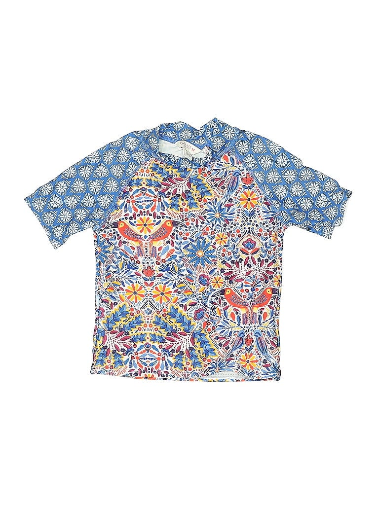 Pre-owned Fat Face Kids'  Rash Guard In Blue