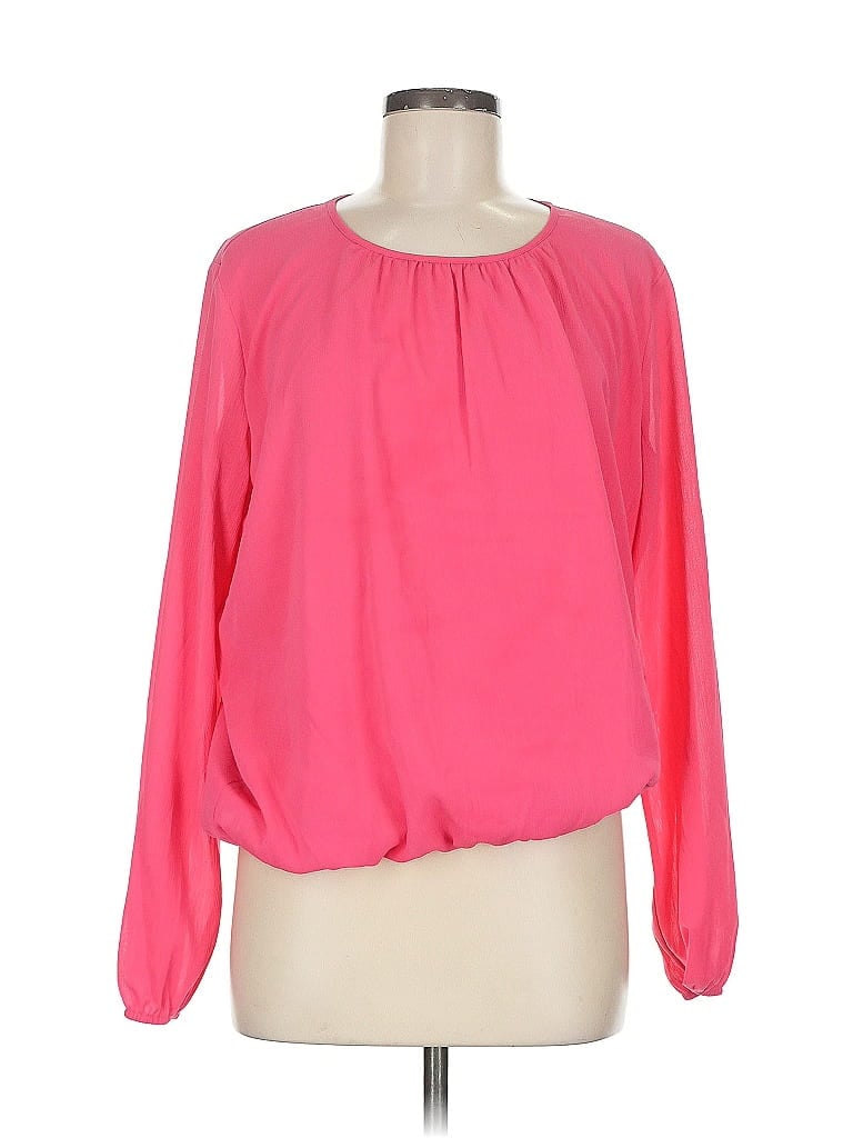 Pre-owned Tommy Hilfiger Long Sleeve Blouse In Pink