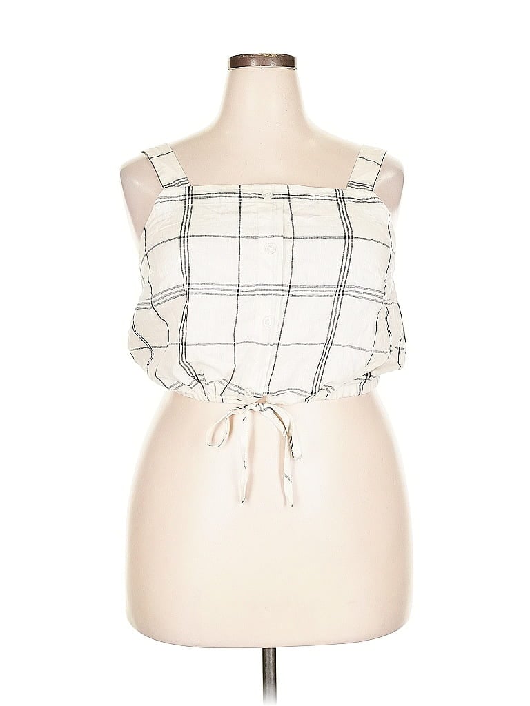 Pre-owned A New Day Sleeveless Blouse In White