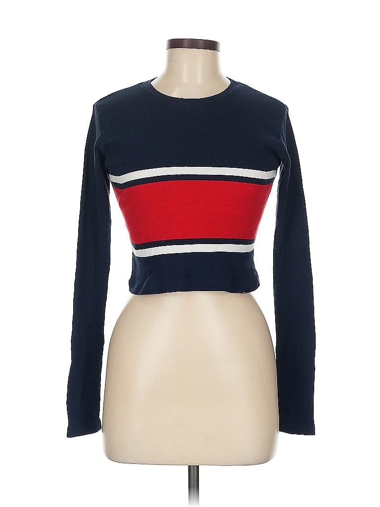 Pre-owned Brandy Melville Long Sleeve T-shirt In Blue