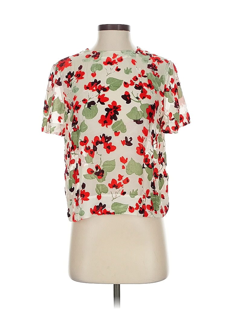 Pre-owned Rag & Bone Short Sleeve Blouse In Red