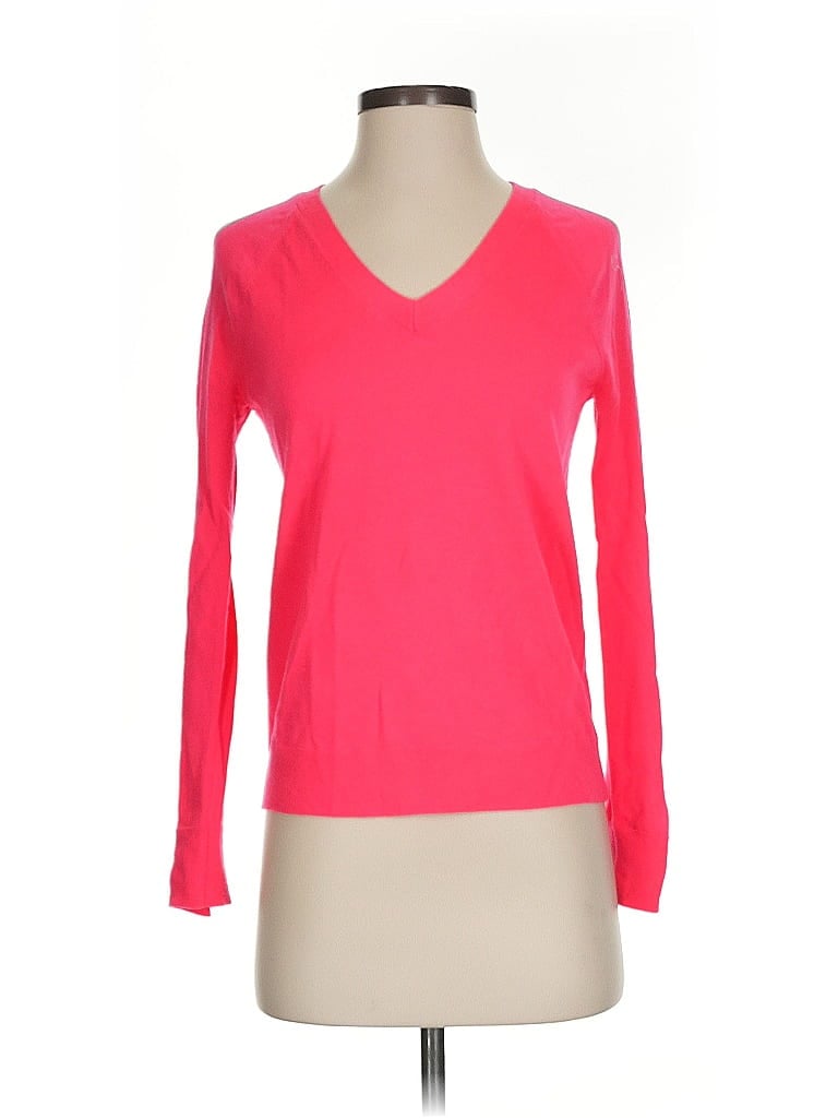 Pre-owned Banana Republic Long Sleeve T-shirt In Pink