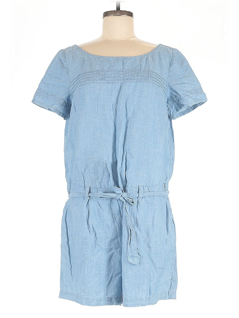 Pre-owned Ann Taylor Loft Romper In Blue