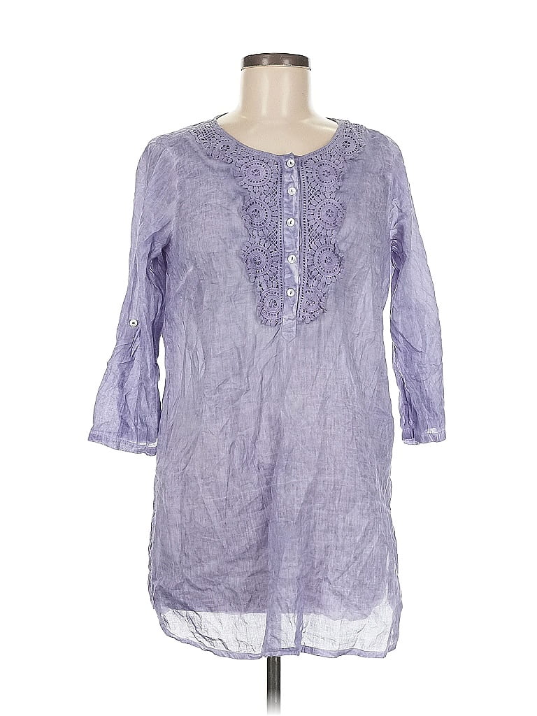 MELANGE Pre-owned 3/4 Sleeve Blouse In Purple