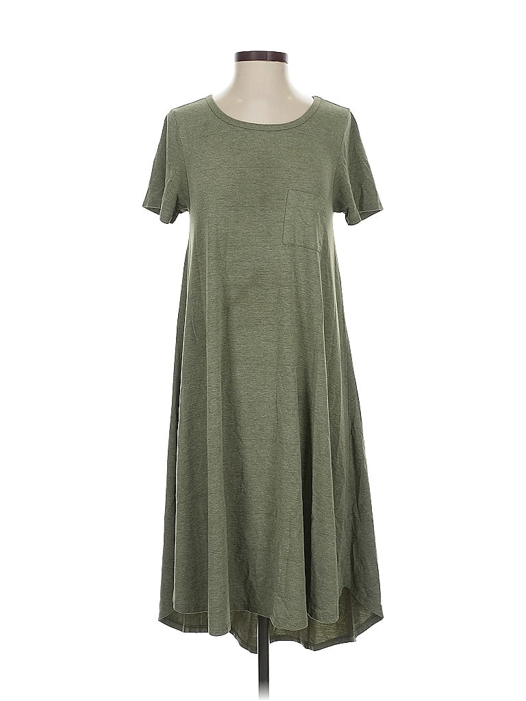 Pre-owned Lularoe Casual Dress In Green