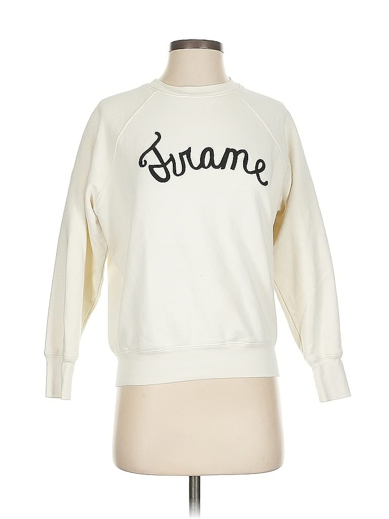 Pre-owned Frame Sweatshirt In White