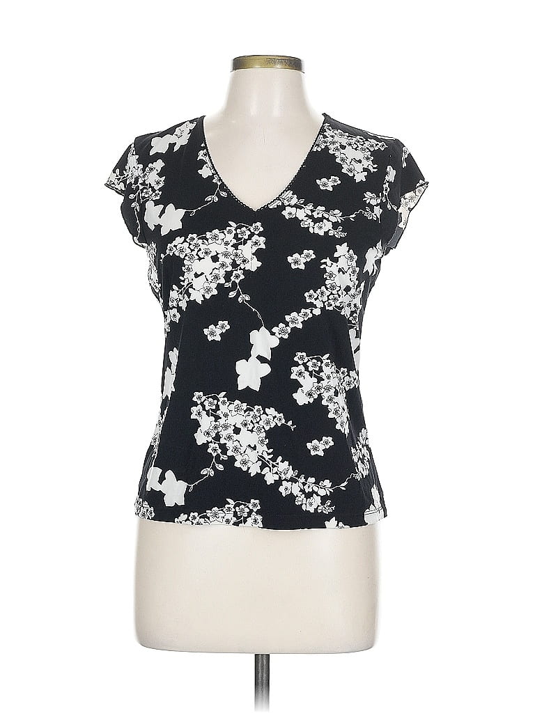 Pre-owned Old Navy Short Sleeve Blouse In Black