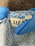 Gap 100% Polyester Blue Long Sleeve Blouse Size S - photo 7