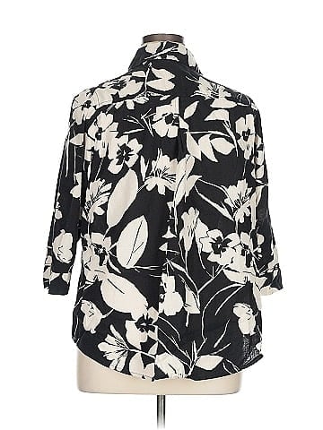 Jones New York 3/4 Sleeve Button-Down Shirt (view 2)