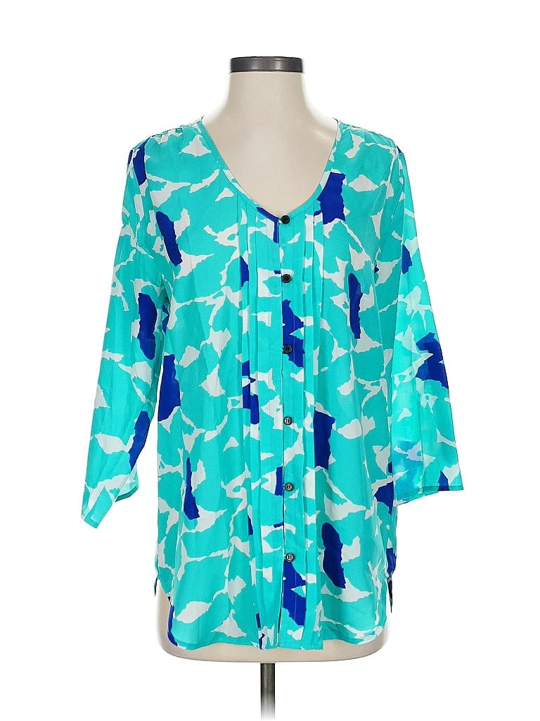 Click to view more detailed imagery on our partner's website Pre-owned Yumi Kim 3/4 Sleeve Blouse In Blue