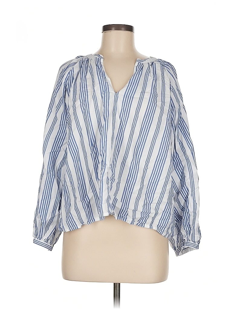 Pre-owned Old Navy 3/4 Sleeve Blouse In Blue
