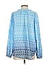 Gap 100% Polyester Blue Long Sleeve Blouse Size S - photo 2