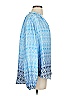 Gap 100% Polyester Blue Long Sleeve Blouse Size S - photo 4
