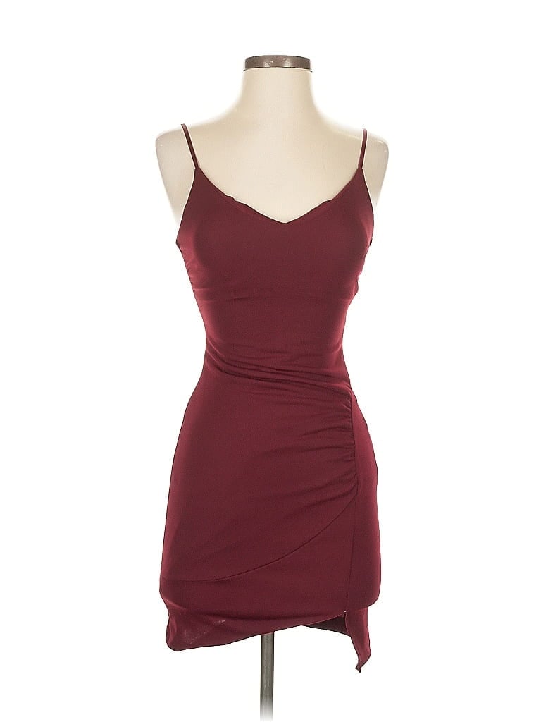 Pre-owned Emerald Sundae Cocktail Dress In Burgundy