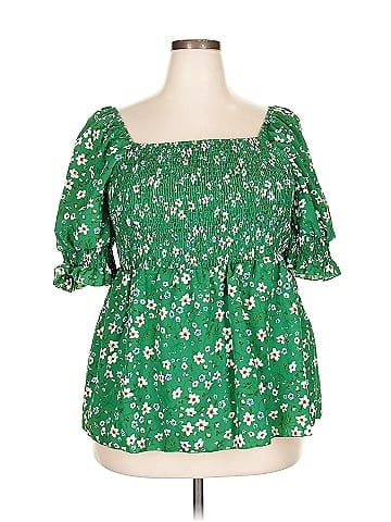 Shein Curve 3/4 Sleeve Blouse (view 1)