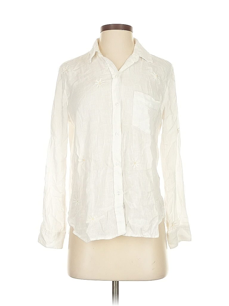 Pre-owned Rails Long Sleeve Button Down Shirt In White