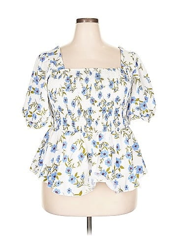 Shein Curve Short Sleeve Blouse (view 1)