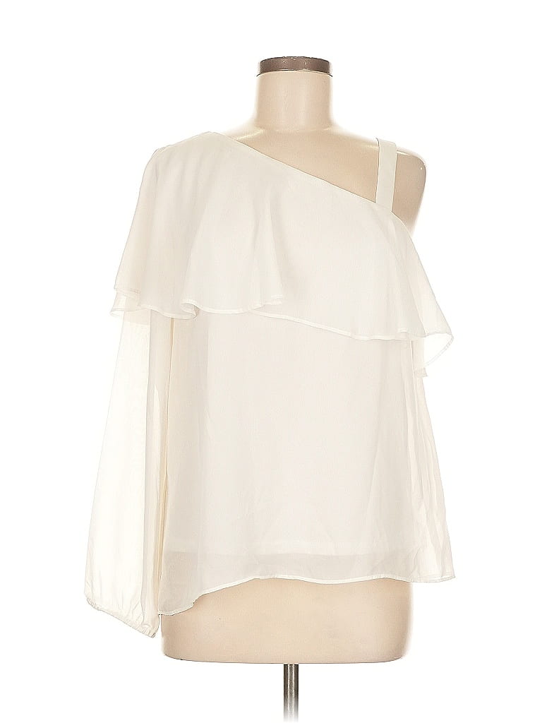 Pre-owned Ann Taylor Factory Sleeveless Blouse In White