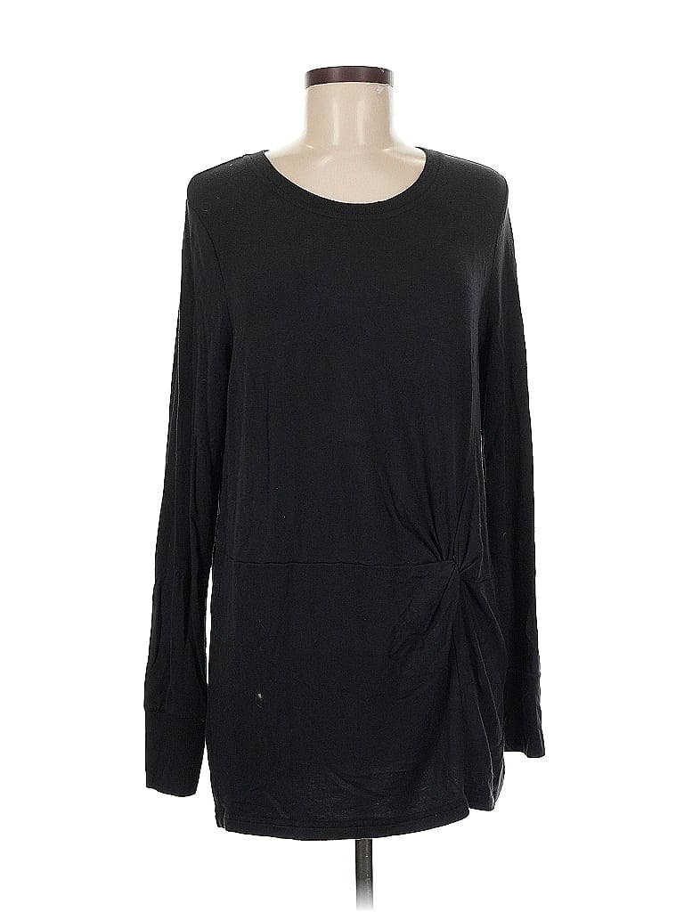 Pre-owned Athleta Long Sleeve T-shirt In Black