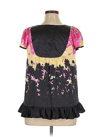 INC International Concepts Short Sleeve Silk Top (view 2)