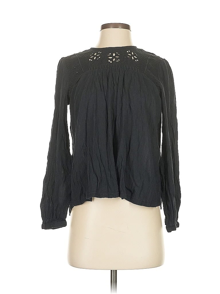 Pre-owned Abercrombie & Fitch Long Sleeve Blouse In Gray