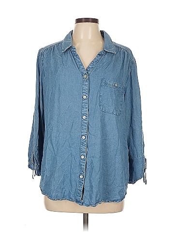 Alfred Dunner 3/4 Sleeve Button-Down Shirt (view 1)