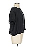 Lively 100% Polyester Black Short Sleeve Top Size L - photo 4
