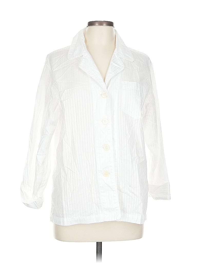 Pre-owned Polo Ralph Lauren 3/4 Sleeve Button Down Shirt In White