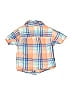 Carter's 100% Cotton Plaid Orange Short Sleeve Button-Down Shirt 6-9 MO / 9 MO - photo 2
