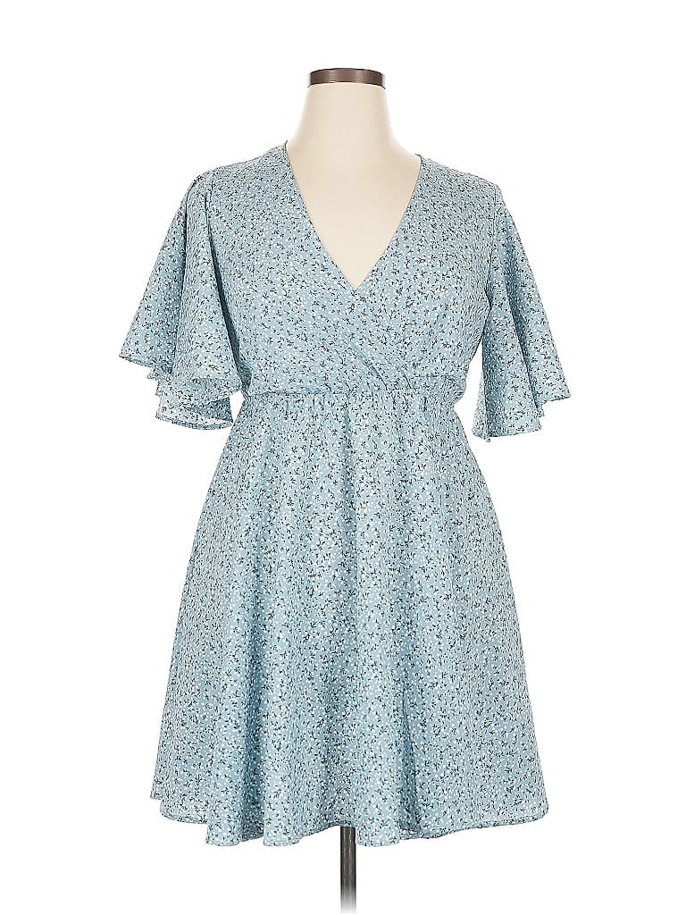 Pre-owned Shein Casual Dress In Blue