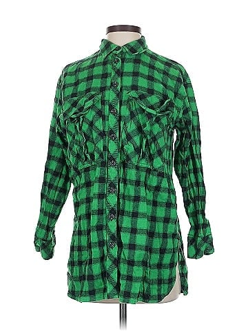 Topshop Long Sleeve Button-Down Shirt (view 1)