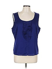 St. John Sleeveless Silk Top