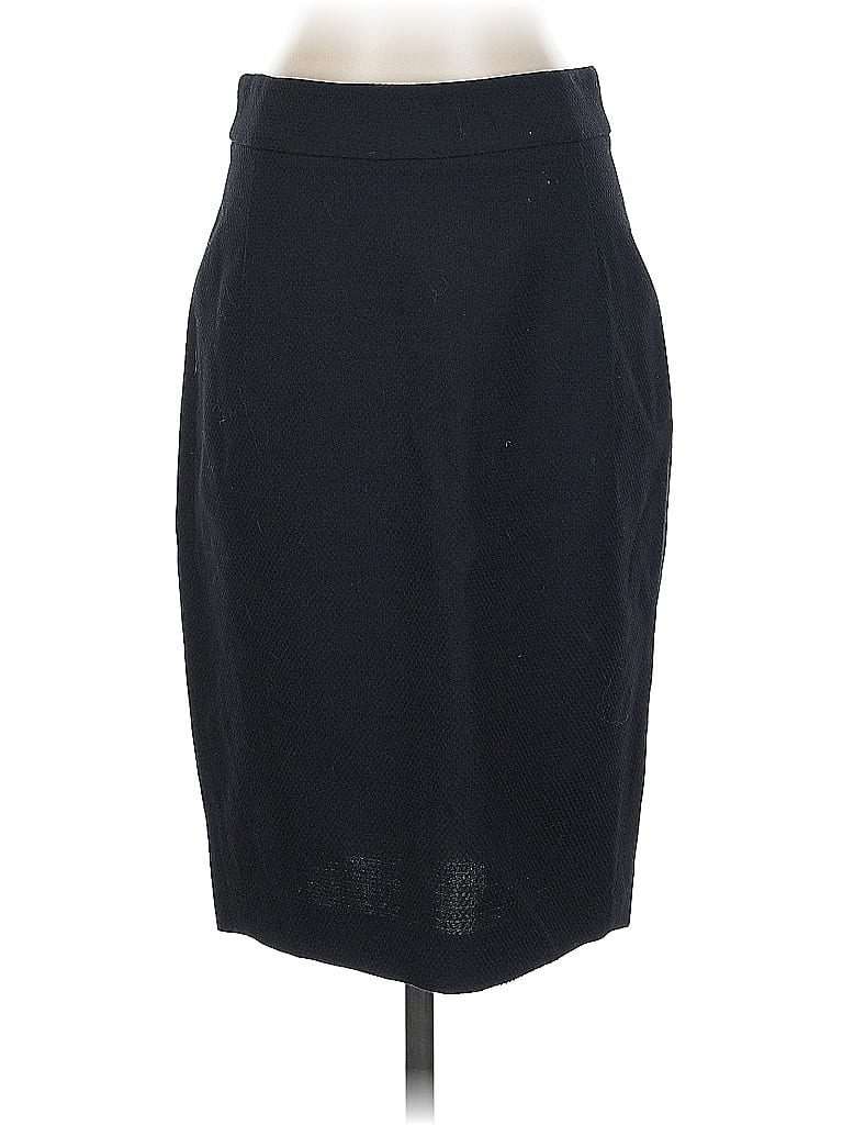 Pre-owned Theory Wool Skirt In Black