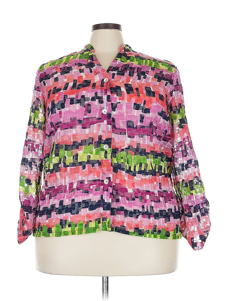 Pre-owned Ruby Rd. 3/4 Sleeve Blouse In Pink