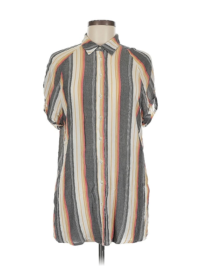 Pre-owned Bdg Short Sleeve Blouse In Gray