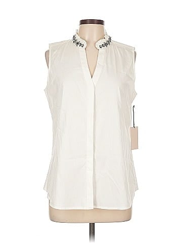 Ivanka Trump Sleeveless Button-Down Shirt (view 1)