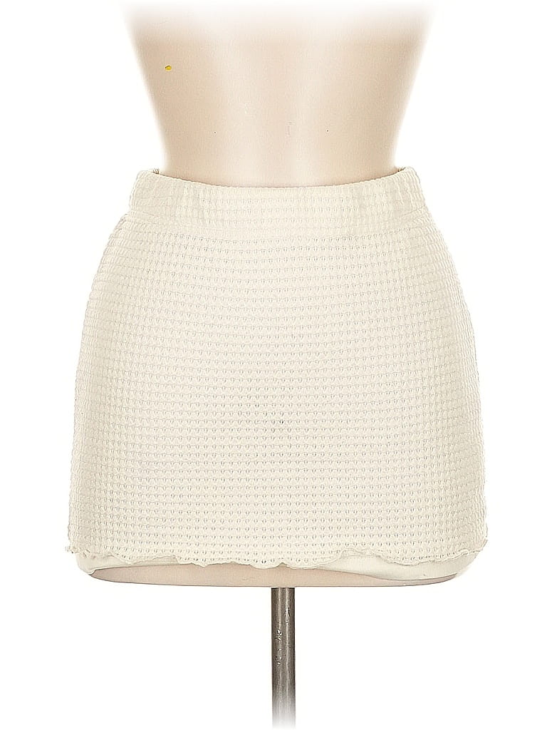 Pre-owned Shein Casual Skirt In White