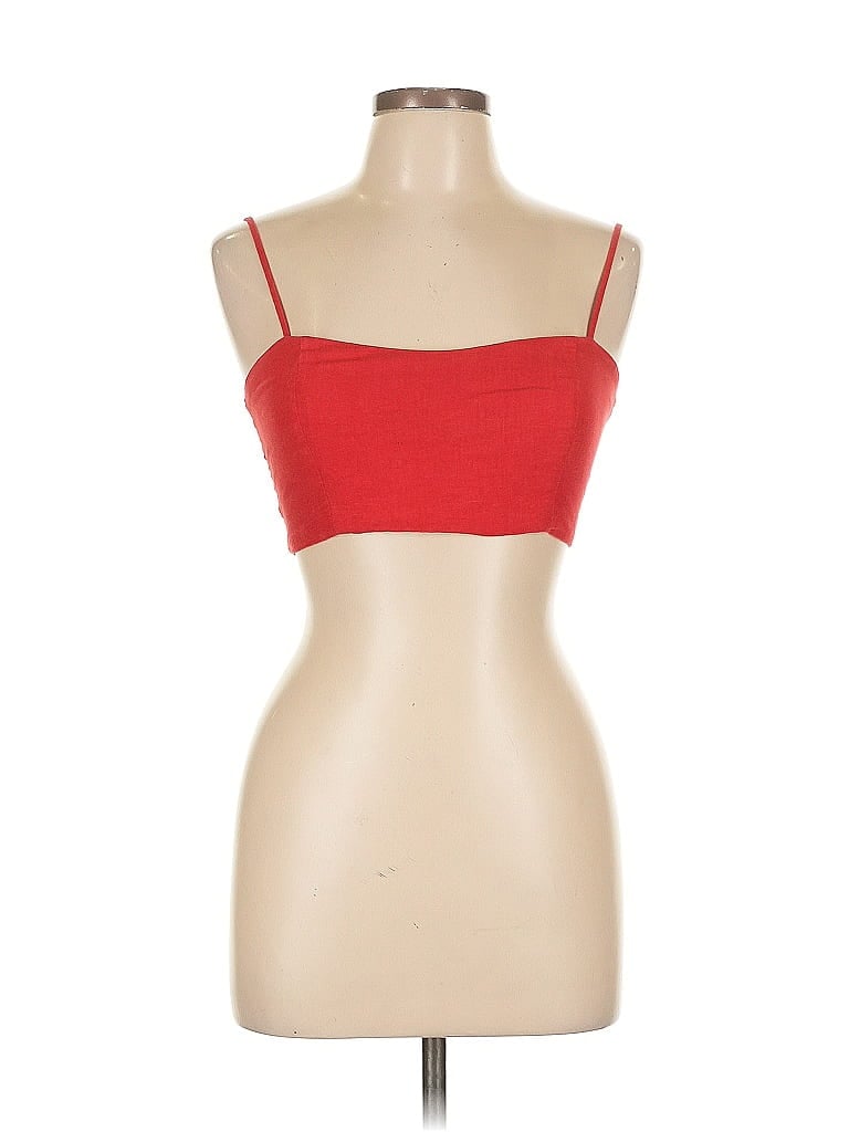 Pre-owned John Galt Sleeveless Top Red Sweetheart Neckline Tops