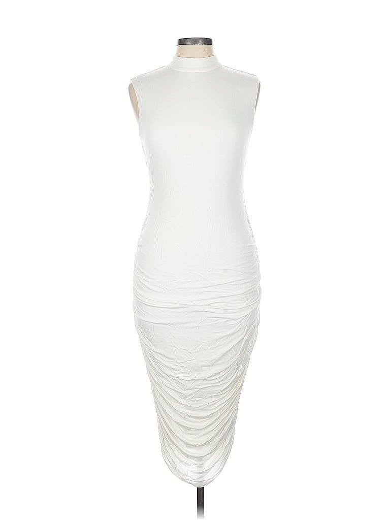Pre-owned Marciano Cocktail Dress In White