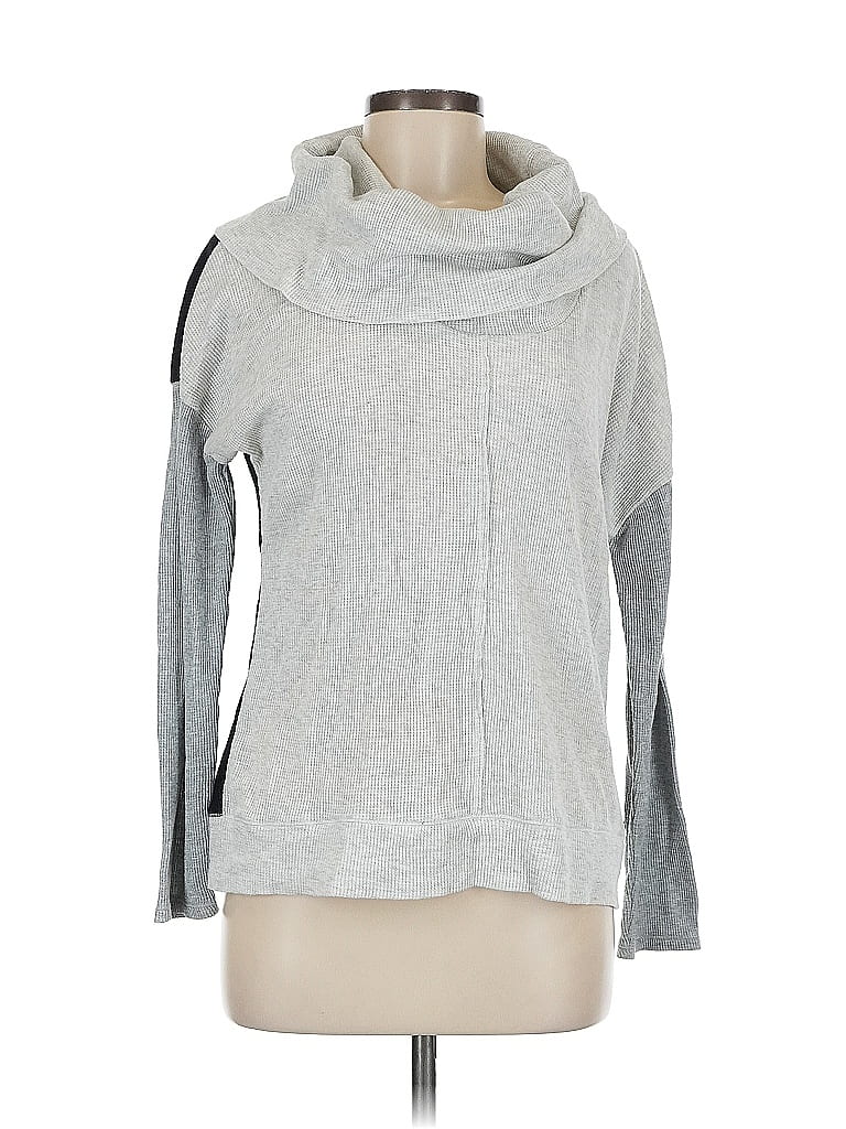 Click to view more detailed imagery on our partner's website Pre-owned Calvin Klein Performance Long Sleeve Top Gray Cowl Neck Tops