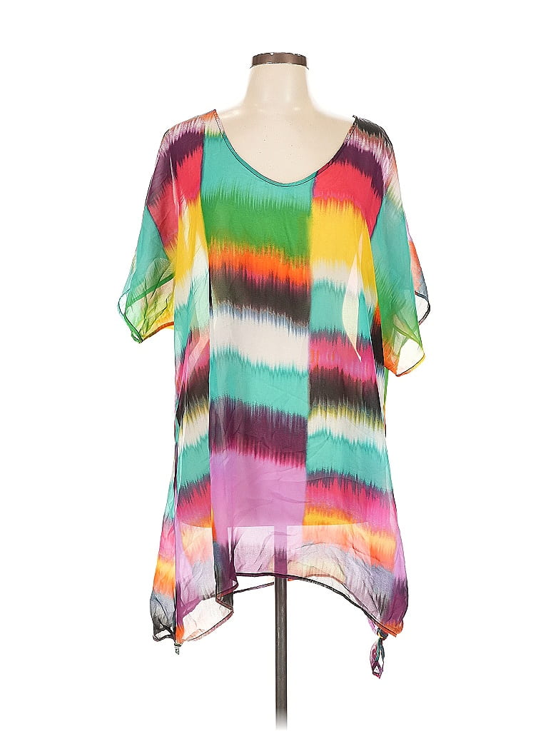 Click to view more detailed imagery on our partner's website Pre-owned La Blanca Short Sleeve Blouse In Green