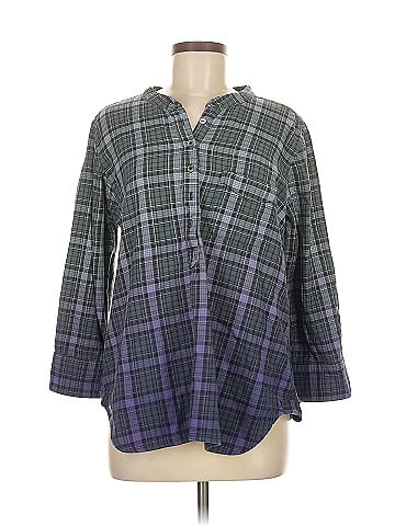PJK Blue Label 3/4 Sleeve Button-Down Shirt (view 1)