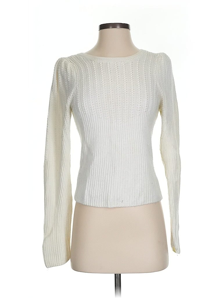 Pre-owned Express Pullover Sweater In White
