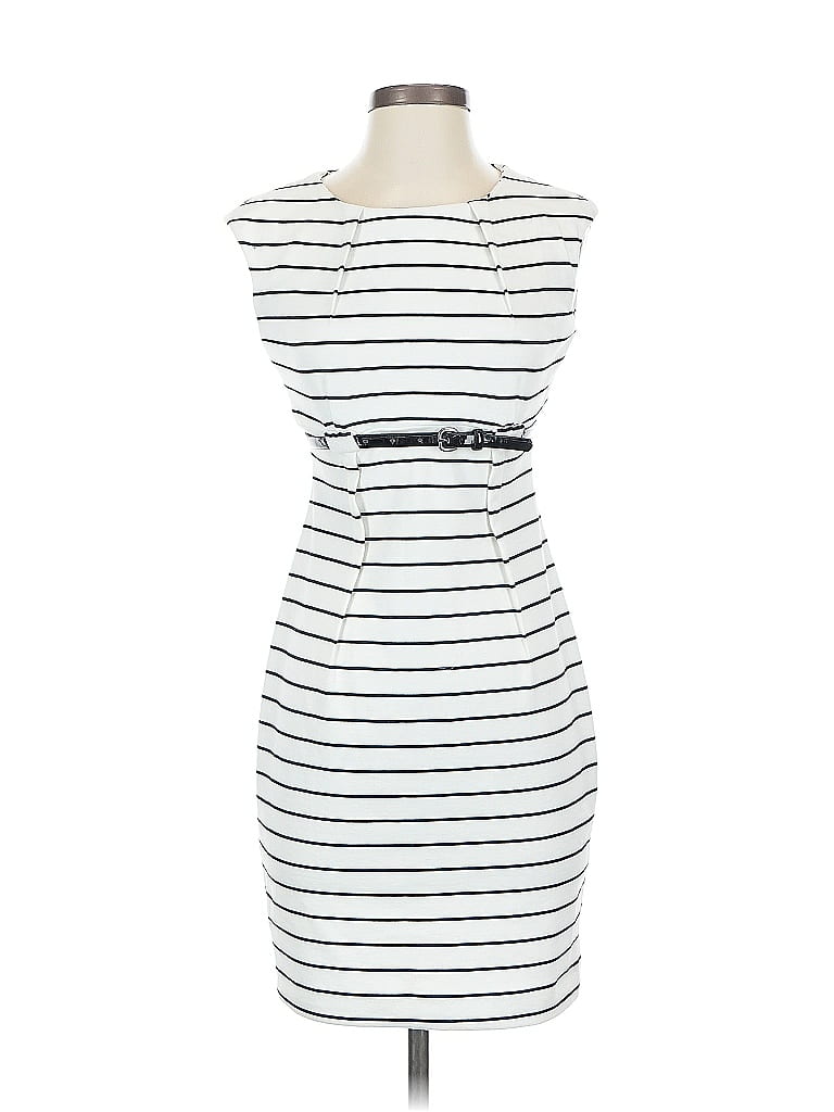 Pre-owned Calvin Klein Casual Dress In White