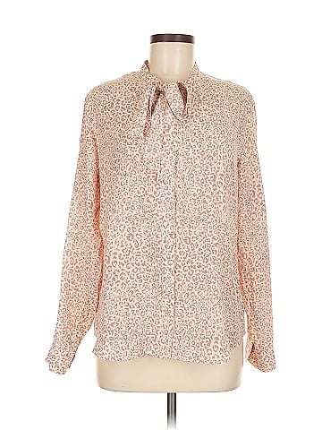 Rails Long Sleeve Silk Top (view 1)