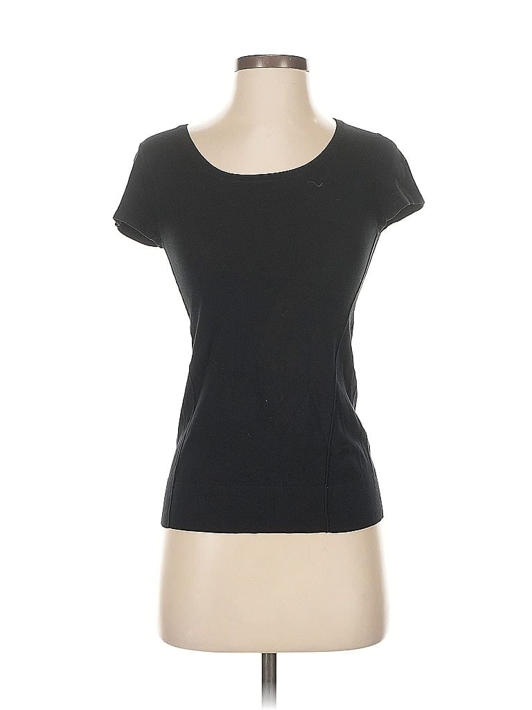Pre-owned Donna Karan Short Sleeve T-shirt In Black