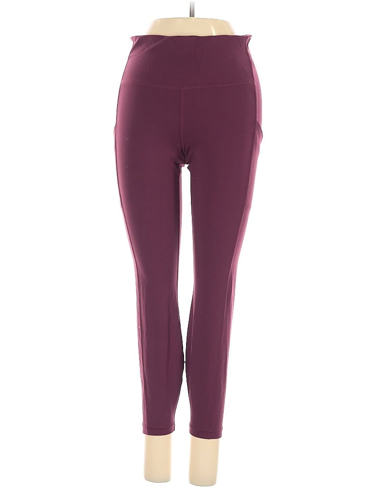 Pre-owned Athleta Active Pants In Burgundy