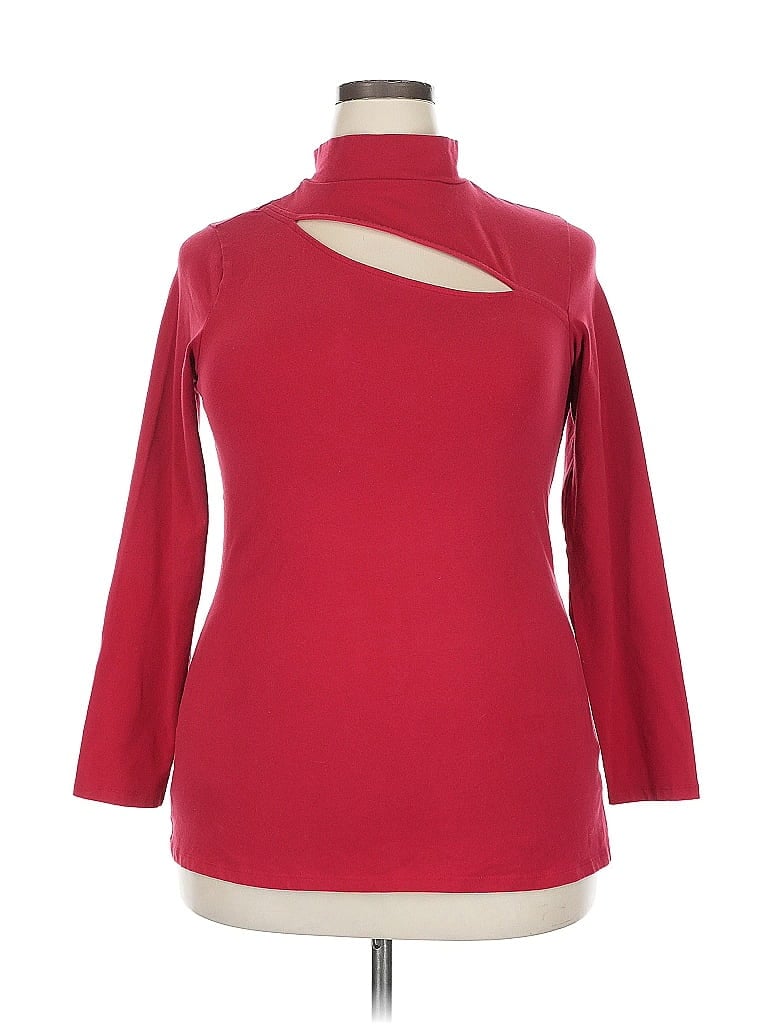Pre-owned Torrid Long Sleeve Top Red Turtleneck Tops