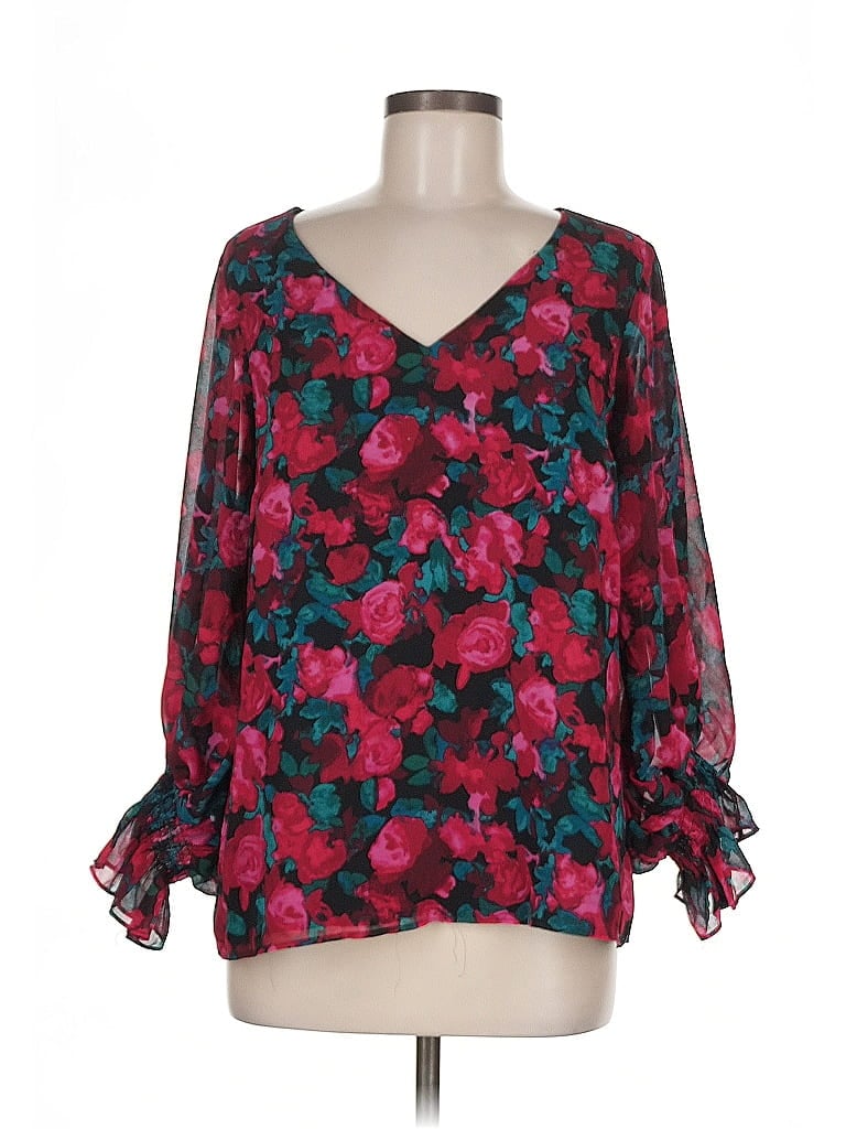 Click to view more detailed imagery on our partner's website Pre-owned Vince Camuto 3/4 Sleeve Blouse In Red